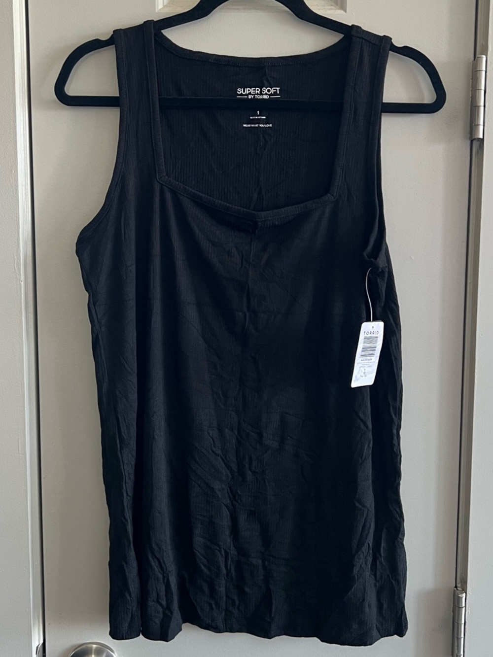 torrid Black Super Soft Square Neck Tank